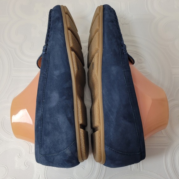 Earth Loafer Womens Size 10 Blue Suede Tassel Slip On Driving Shoe Flat - Picture 5 of 12